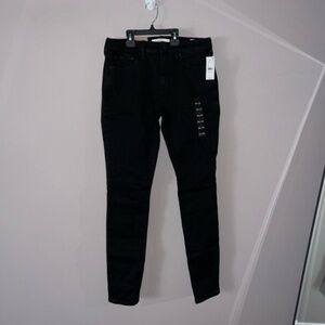 NWT mens pacsun stacked skinny mid rise skinny fit black jeans 30x32 new